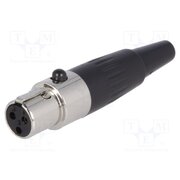 LA1069 Connector: XLR mini; plug; female; PIN: 3; for cable; soldering 8NEAgCjYascD76RfRVnLp7wOwhHxCNvGyvhbNJplfFQ