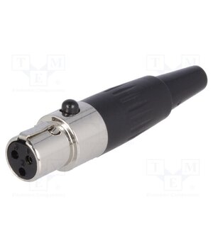 LA1069 Connector: XLR mini; plug; female; PIN: 3; for cable; soldering 8NEAgCjYascD76RfRVnLp7wOwhHxCNvGyvhbNJplfFQ
