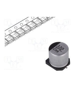 EEEFK1V331AP Capacitor: electrolytic; low ESR; SMD; 330uF; 35VDC; Ø10x10.2mm k13y7FmFHjGh85pYv3fTRhlTo2VcL_kzs071UfHMGvE