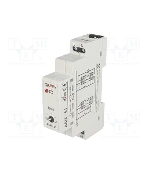 ASM-01 Staircase timer; for DIN rail mounting; 230VAC; SPST-NO; IP20 l9dU137cEbuVFveiqxFBqFWcSzaWZh5TowZNjh0QQoc