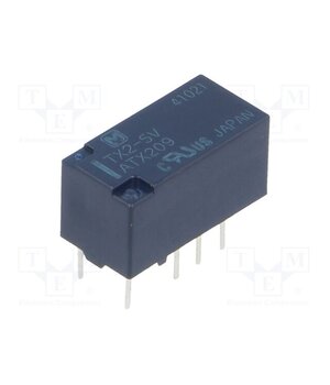 TX2-5V Relay: electromagnetic; DPDT; Ucoil: 5VDC; Icontacts max: 2A; TX aNCTiTHijPmqw6Ric3trAOvs1cUtR1Uy5BdZBOyJmus