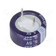 BCE005R5C224FS Supercapacitor; THT; 0.22F; 5.5VDC; ±20%; Ø13.5x6.6mm; -25÷70°C 1gVmBLq3t-s8IAFswoNcswp2mXMlsZ7Vnf2UkE1Hzns