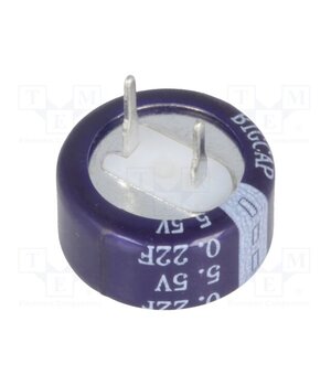 BCE005R5C224FS Supercapacitor; THT; 0.22F; 5.5VDC; ±20%; Ø13.5x6.6mm; -25÷70°C 1gVmBLq3t-s8IAFswoNcswp2mXMlsZ7Vnf2UkE1Hzns