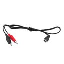 CABLE DC 2.1/5.5mm  +  clips B/R, 0.6m