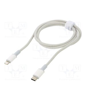 CATLGD-02 Cable; USB 2.0; Apple Lightning plug,USB C plug; 1m; white; 20W YlL1tR_vVlmifvsyeS8mR731eIOmPwhojBZZQd9BOF4