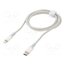 CATLGD-02 Cable; USB 2.0; Apple Lightning plug,USB C plug; 1m; white; 20W YlL1tR_vVlmifvsyeS8mR731eIOmPwhojBZZQd9BOF4