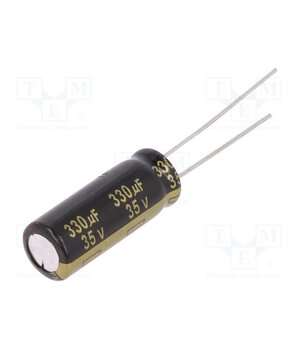 EEUFM1V331L Capacitor: electrolytic; low ESR; THT; 330uF; 35VDC; Ø8x20mm; ±20% hwmC4A9XUa47QKx17kPAXNegAv3PtxUowKxCaSn8_qg