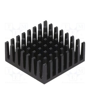 658-45AB Heatsink: extruded; grilled; BGA; black; L: 27.9mm; W: 27.9mm; 658 pZl735Ety39nxcHZ2rAo8oVm74efliIwviulF4igYGo