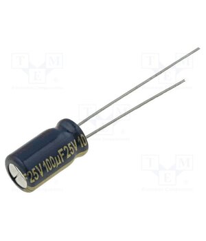 EEUFC1E101S Capacitor: electrolytic; low ESR; THT; 100uF; 25VDC; Ø6.3x11.2mm Bu5WADnaV8Ces-jIyETNEa_Axpb4nI4-SfV-l7rhAU4