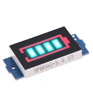 Litija baterijas jaudas indikatora modulis, 8,4 V 2s, 6,6 V–7,8 V, zils

 ATMI52.jpg