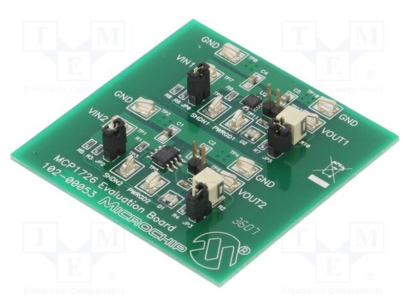 MCP1726EV Dev.kit: Microchip; voltage regulator; Components: MCP172 ...