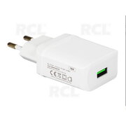 Зарядное устройство USB QC 3.0 18W 5V 3A, 9V 2A, 15V 1.5A, белый