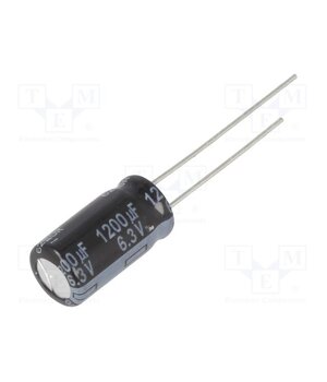 EEUFR0J122L Capacitor: electrolytic; low ESR; THT; 1200uF; 6.3VDC; Ø8x15mm rMWZSUSJ4o0F97D3ei8ISVfVPieVzhSKNUu55YC4X3c