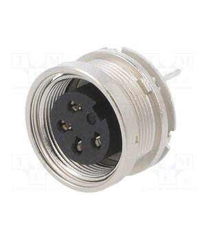 09 0312 290 04 Connector: M16; socket; female; PIN: 4; 6A; 150V; THT; straight; IP40 nhxJiWGrYY90zNwyQxi4YVCgjKauaBcifusRc9KCZjk