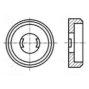 1388436 Washer; round,specialist; M5; D=12.7mm; h=3.4mm; polyamide wmG-kfc2h0gxCH4lkk_0sDzprRiAlwdG77Q6eJynwlM