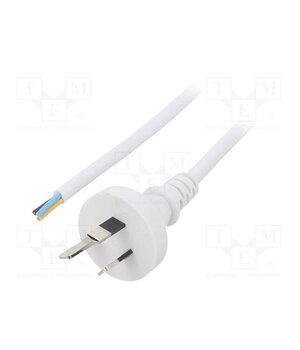 LT-423 3X1.0 WHT 3M END CUT Cable; 3x1mm2; AS/NZS 3112 (I) plug,cables; PVC; 3m; white; 10A n_0O3OCFlXXNTk4uxY-Q7jnZA74Bk-o2G2JYf70eDEI
