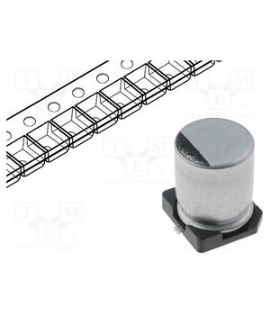RC1E227M08010VR Capacitor: electrolytic; SMD; 220uF; 25VDC; Ø8x10mm; ±20%; 1000h lnqztuVLaFEwh0aVTV8E7MxVMo1HbfR93jW8R-xu2NU