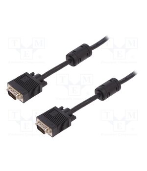 AK-310103-050-S Cable; D-Sub 15pin HD plug,both sides; black; 5m; Core: Cu; 28AWG uF2sTPnuvW64zrnF6lkEcpaDVaSc7gKyJLJH6VK7zZ8