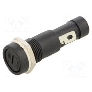 BK2-HTJ-608I Fuse holder with cover; 6.3x32mm; 15A; on panel; black; HTJ 7NaBJC5YOQTFymnbe6G1Mp2os5d9ZtOGKExHs4MBB4g