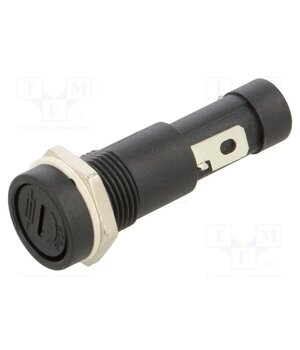 BK2-HTJ-608I Fuse holder with cover; 6.3x32mm; 15A; on panel; black; HTJ 7NaBJC5YOQTFymnbe6G1Mp2os5d9ZtOGKExHs4MBB4g