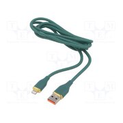CC-USB2S-AM8PM-1.5M-G Cable; USB 2.0; Apple Lightning plug,USB A plug; 1.5m; green gTxmeSzZMrBSd97mHDEADFi6M1869WMQrTxtj6EjAs4