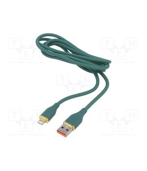 CC-USB2S-AM8PM-1.5M-G Cable; USB 2.0; Apple Lightning plug,USB A plug; 1.5m; green gTxmeSzZMrBSd97mHDEADFi6M1869WMQrTxtj6EjAs4