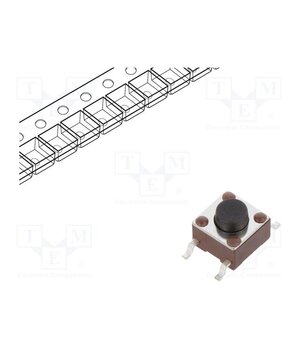 TL3301AF160QG Microswitch TACT; SPST-NO; Pos: 2; 0.05A/50VDC; SMT; none; 1.57N RsxzcMDmaYhzLOTx7W2BxmnGOxER4zCIOXWA6PwfH3s