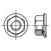1329359 Nut; with flange; hexagonal; M10; 1.5; A2 stainless steel; 15mm gdLHGTXqIluiek9rDmAu5mhd12BEhDNjqp0XgX8UJ3U