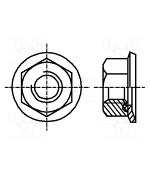 1329359 Nut; with flange; hexagonal; M10; 1.5; A2 stainless steel; 15mm gdLHGTXqIluiek9rDmAu5mhd12BEhDNjqp0XgX8UJ3U