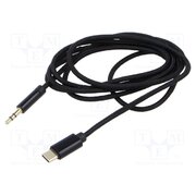 CCA-CM3.5M-1.5M Cable; Jack 3.5mm 3pin plug,USB C plug; gold-plated; 1.5m; black uPR2BMDHzSBcbCBCnVNhPUe2LI2kp193T3jEa4mjJsU