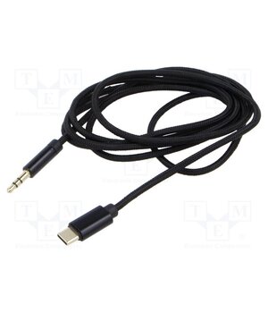 CCA-CM3.5M-1.5M Cable; Jack 3.5mm 3pin plug,USB C plug; gold-plated; 1.5m; black uPR2BMDHzSBcbCBCnVNhPUe2LI2kp193T3jEa4mjJsU