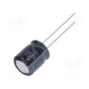 EEUTP1E221 Capacitor: electrolytic; THT; 220uF; 25VDC; Ø10x12.5mm; Pitch: 5mm zdpdMqt5Hqqqjm-6axA52ekBmo5YOhAHZSCN5ZRIQ40