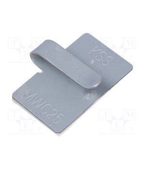 MWC-25 Self-adhesive cable holder; metal; grey; Cable P-clips TM7A4IlZy__ypZkLImph8alLoQxiP_njNdFLjuZ_2wg