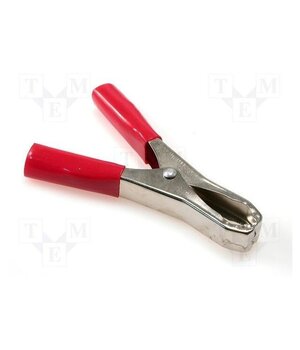 CRCLRE-08 Crocodile clip; 50A; Grip capac: max.31mm; Overall len: 100mm; red q4Qay3GdkAW8Lz7ziRtq9osrm8UrooVFofkJx1pY0oE