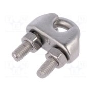 ZLK-8-A4 Rope clamp wire; acid resistant steel A4; for rope; Ørope: 8mm BJ07xuHHqWn3hj5KYkb3S8I46KdN74rx2Q6-nXeVtKc