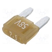 341126-58V Fuse: fuse; 7.5A; 58VDC; automotive; 11.2mm; tin alloy j1wAfrapAw2xBj0WNqTlXPft0iZI7YxMuscz6o2ZPic