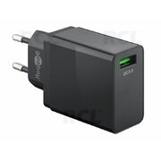 POWER SUPPLY - USB QC3.0 (18W, QC3.0: 5V/3A, 9V/2A, 12V/1.5A, black