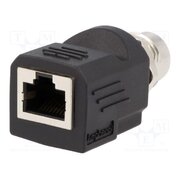 RJS-12D04FF-LS8001 Adapter; M12 female,RJ45 socket; D code-Ethernet; PIN: 4; Cat: 5e jzvm5TrPXoOYDOPOPqhoyF5sQR9LYCrLem6OZCwJt3I