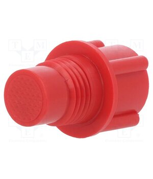 EA4P Bottom cartridge cap; red; screwed rod; polyetylene FqbbjcGmhXxI5HqAkAg5_SOtvNRKKW3MQUaPIzZqBeQ