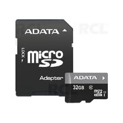 Карта памяти micro SD 32GB с адаптером SD, ADATA