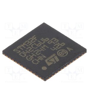 STM32F042C6U6 IC: STM32 ARM microcontroller; 48MHz; UFQFPN48; 2÷3.6VDC; STM32F0 HG7htkemFtCC94YsTflXI0uMk0K8QPJg02ey3hf0zU0