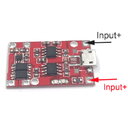 ĮKROVIMO modulis ličio 3.7V akumuliatoriams, 2A, micro-USB, tinka 18650 akum., Uin 5V