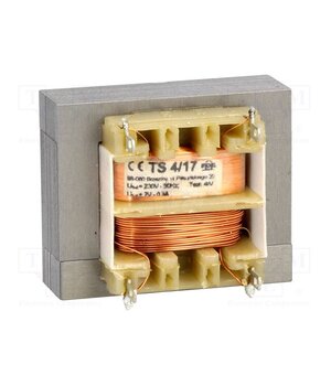 TS 4/17 Transformer: mains; 4VA; 230VAC; 7V; 300mA; Leads: solder lugs; IP00 j7OQav0NBeRbBj_22PySSf4Bq2ZZTiMLEFNJ-hFo19M