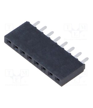 SSW-108-01-T-S Connector: pin strips; socket; female; PIN: 8; straight; THT; 2.54mm 4IW6ArBtBgvB6jbT1RDOHWkE6aOAKicF4t0zA3H4imU