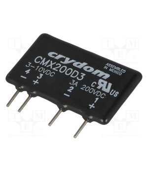 CMX200D3 Relay: solid state; Ucntrl: 3÷10VDC; 3A; 0÷200VDC; THT; SIP; CMX gFSmmiuN-onPHBdlOcf0wl4obJhNTnCx9DOxNcBIJEo