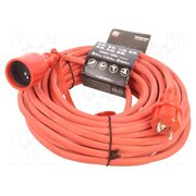 W-97091 Extension lead; 3G1.5mm2; 20m; rubber; red; Sockets no: 1; 16A 1j23rwUZyIHv7Iv4axxIj4Yfd8LCMrX6X3rQBycWgPA
