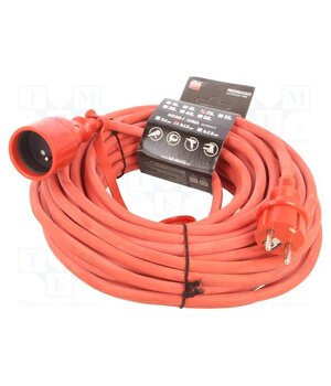 W-97091 Extension lead; 3G1.5mm2; 20m; rubber; red; Sockets no: 1; 16A 1j23rwUZyIHv7Iv4axxIj4Yfd8LCMrX6X3rQBycWgPA