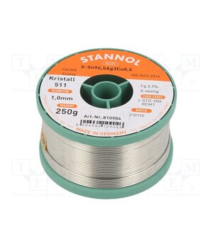 810904 Tin; lead free; Sn96,5Ag3Cu0,5; 1mm; 0.25kg; reel; 217÷220°C E1la2T79e2y5evzaktNzcm-2tMlwb1W06mKu-mPd3q8