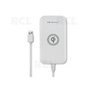 INDUKCINIS ĮKROVIKLIS TELEFONUI (bevielis) 10W USB 1m, Qualcomm QuickCharge 3.0
