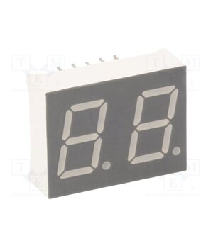 KW2-502AVA Display: LED; 7-segment; 12.7mm; 0.5"; No.char: 2; red; 40÷80mcd lfskpbVUwuXNU1EgksX3UcQiGQX_dVfIRRp18dDDLjY